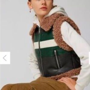 Urban Outfitters XS Gorpcore cropped  Green and Brown Vest.